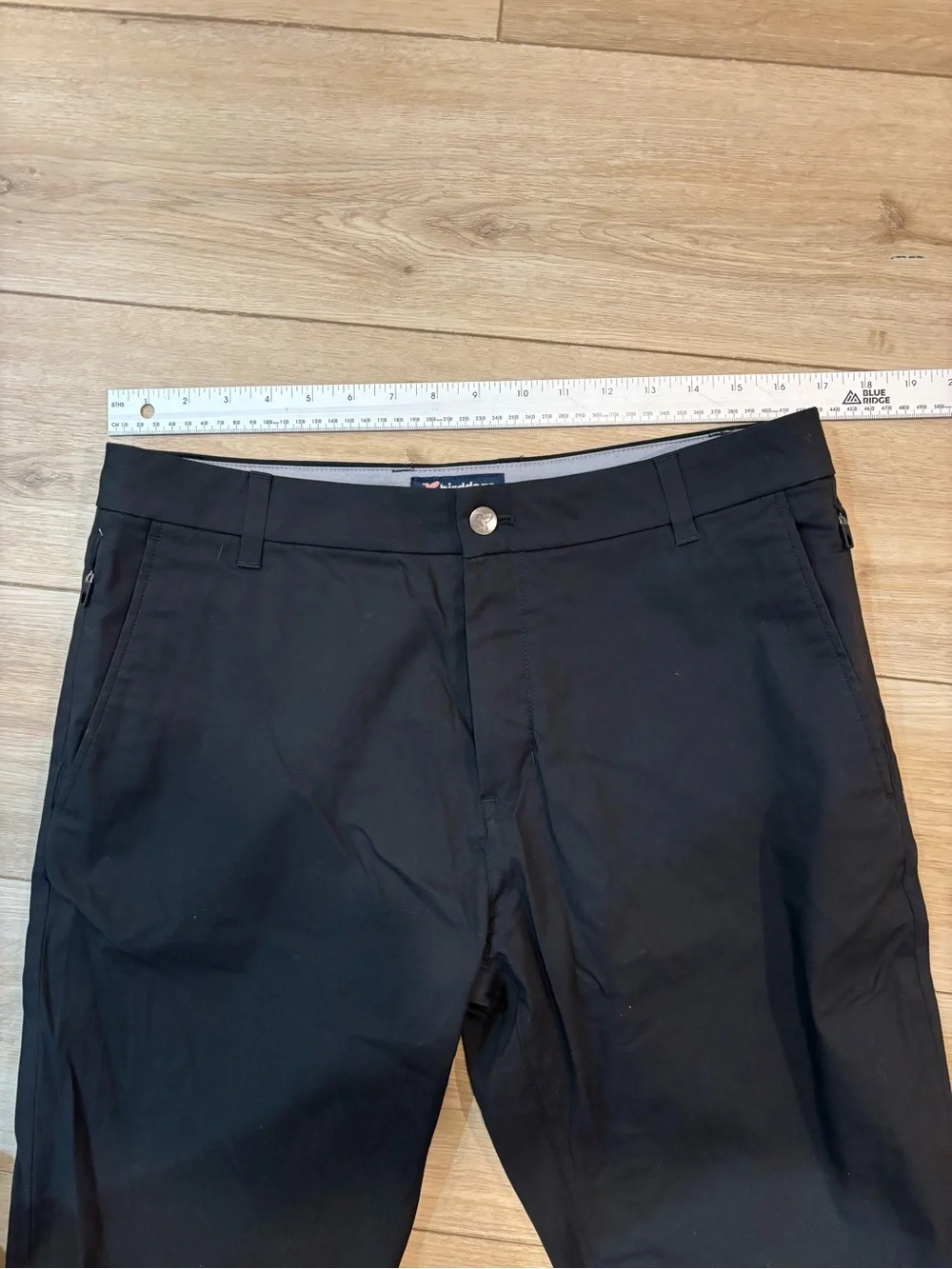 Birddogs Pants Mens 34x30 Black Stretch Chino Slim Tapered Casual Travel